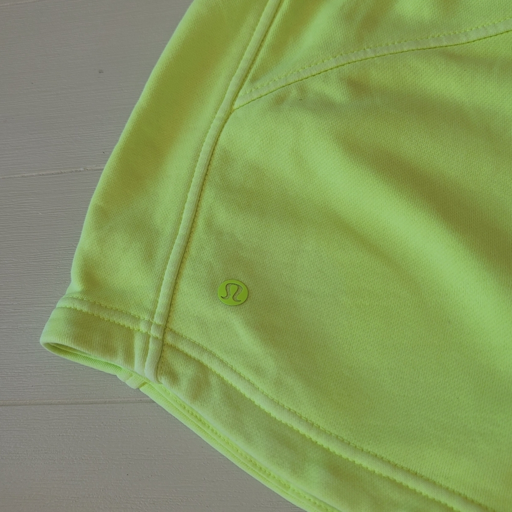 Lululemon Inner Glow High Rise Shorts in Neon Garment Dye Solid Highlight Yellow - Picture 12 of 14